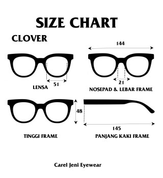 CLOVER | Original Carel Jeni Eyewear Include Lensa